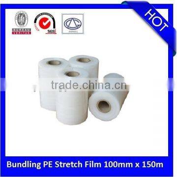 100mm x 15mic x 150m LLDPE transparent stretch film