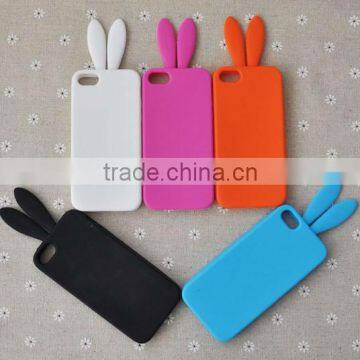 Hot sale rabbit ear silicone mobile phone case