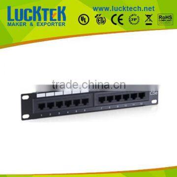 12 ports cat.5e unshield patch panel