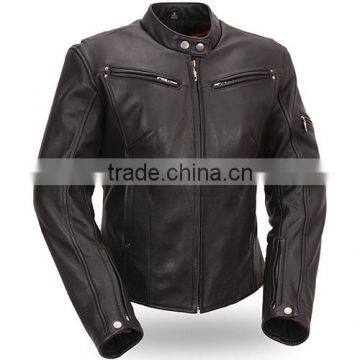 Black Lamb leather jacket for men /men winter leather jacket