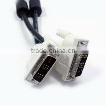 1.8M High quality Black DVI 18+1 Single link male to male cable with 2 Ferrit