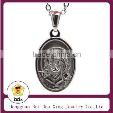 High Quality Stainless Steel Religious Catholic Ecce Homo Jesus Christ Crown of Thorns Pewter Oval Medal Pendant Pray For Us photo-2