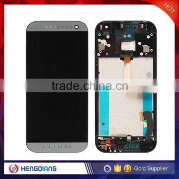 New gray high quality lcd touch screen digitizer & frame Assembly replacement for HTC One mini 2