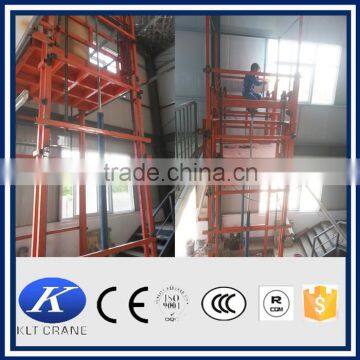 heavy duty chain guide rail hydraulic cargo lift elevator