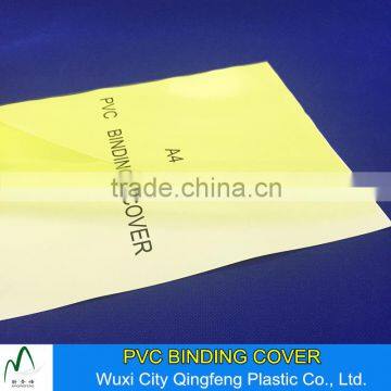 Yellow Color A4/A3 0.14mm 0.17mm 0.20mm 0.25mm 0.30mm PVC Book Binding Cover Clear Transparent PVC Sheet Plastic Book Binding