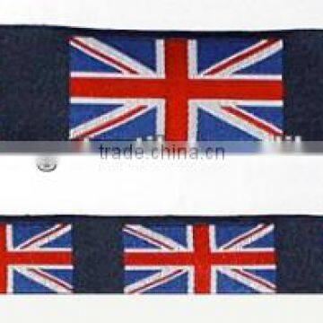 Top quality union jack flags woven jacquard ribbon wholesale