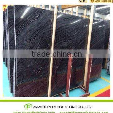 polished antique wooden marble slabs China black wooden grain marble slab