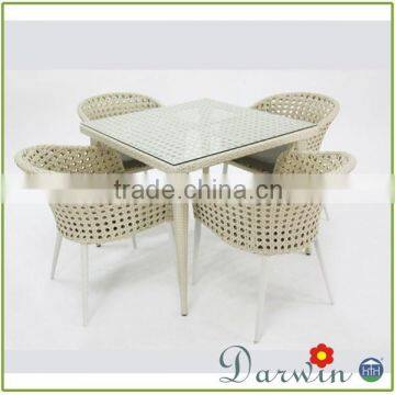 Noble Modern Restaurant Dining Hotel Rattan Table Chairs photo-5