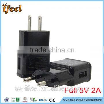 5V 2A EU Plug Usb Travel Home Wall Charger For Samsung S6 S7 Note 5 Note S4 S3
