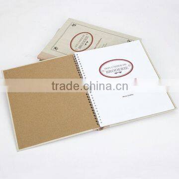 Logo Printed Kraft Notebook,light and Dark Green