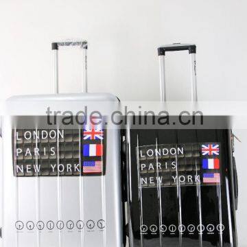 Printed fashion ABS+PC trolley luggage