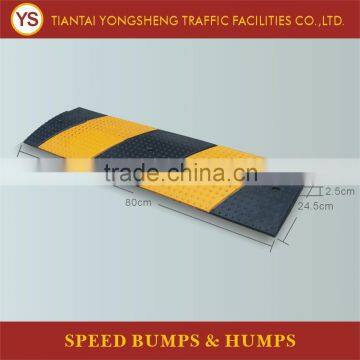 Round Traffic Calming Rubber Speed Humps Speed Bump