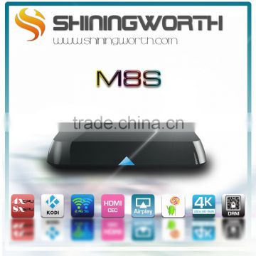 shiningworth M8S amlogic S812 2G/8G quad-core HD media player 5g /2g Wifi Google TV BOX H.265