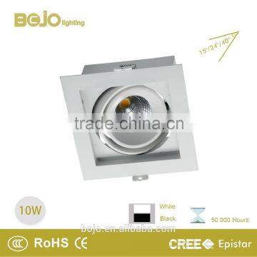 New Design 2016 Adjustable Recessed 10w cob led grille down light