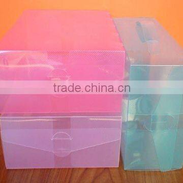 clear plastic color shoe box