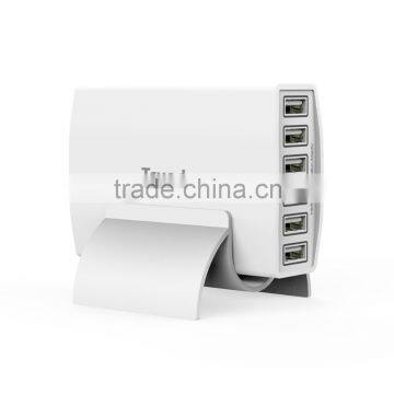 High Quality US EU UK standard 60w 12A multi port 6 usb charger for cell phone