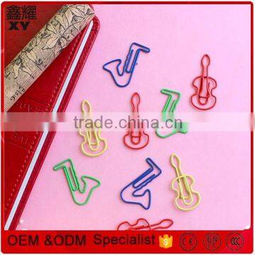 Professional factory Custom shaped giant music note saxophone paper clip