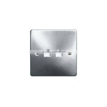 Best quality stainless steel panel double rj11 wall socket