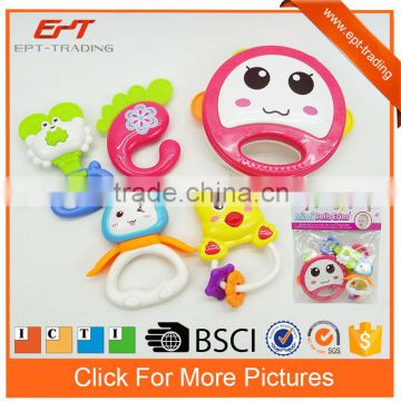 Safety pretty infant sway bell baby rattle toy set