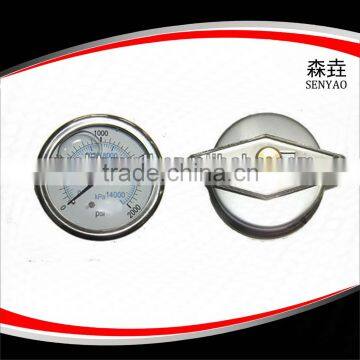 Industrial Pipeline Pressure Gauge with U-Clamp