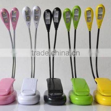 Rechargeable With long workong time flexible led battery clip light