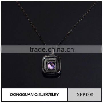 Fashion Pink Stone Jewelry Pendant, New Arrival Big Stone Pendant Deigns With Factory Price photo-2