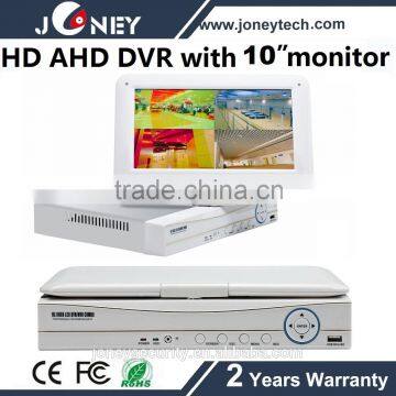 2016 NEW 10 inch LCD Monitor combo 8 channel CCTV DVR NVR HVR 3 IN 1