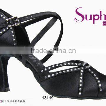 Black Woman Closed Toe Latin Dance Shoes