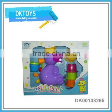 Hot Sale New Popular Fun Baby Bath Sea Horse Set Item Kid Toys