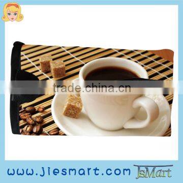 JIESMART key case sublimation printing coffee culture microfiber bag