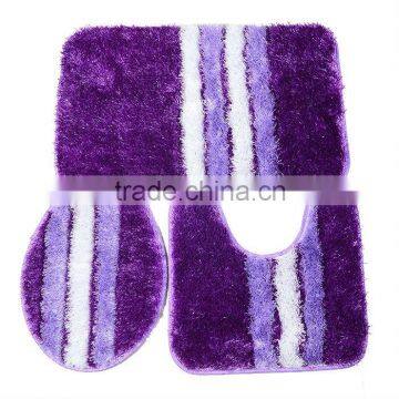 2014 New Polyester Shaggy Bathroom Rug Set
