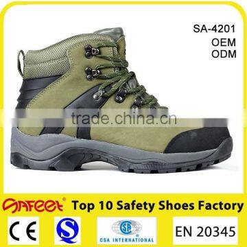 Chinese Factory Rubber Cemented Army Green Safety Shoes Price (SA-4201)