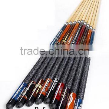 Manufacturer cheap billiard house pool cue 1/2 jointed snooker cue stick with nylon grip