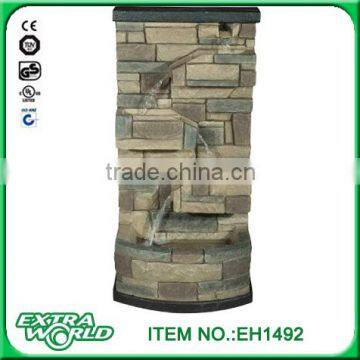 polyresin outdoor garden brick led water fountain