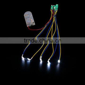 small battery powered led light for cap hat, with CR2032 battery