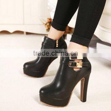 2016 Wholesale Women Ankle Boots Comfortable Chunky Heel Boots PM3168