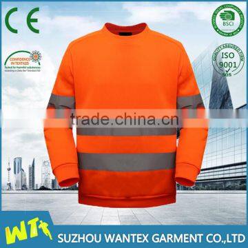 fluorescent hi vis polar fleece reflector safety sweatshirts without hood
