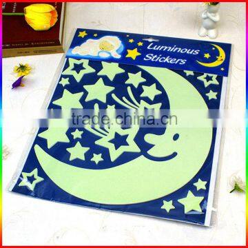 glow in the dark star/moon wall puffy stickers