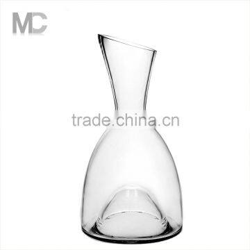 Hot Sale Hand Blown Single Clear Glass Bulk Wine Decanter