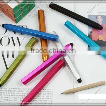 Wholesale - 1000pcs 10cm Aluminum Stylus Pen touch Pen For iphone 3G 4G iPad 10colors free Shipping