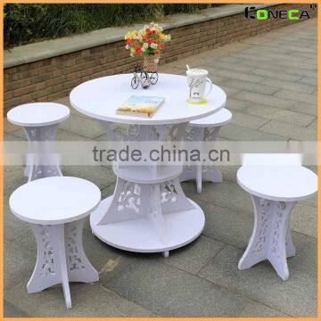 2016 hot sale newest design waterproof WPC table and chairs set