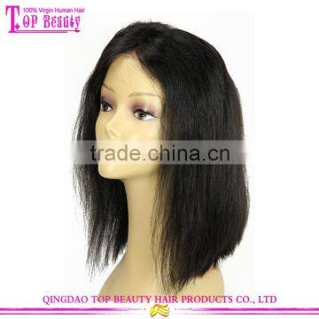 Brazilian Virgin Hair 100% Human Hair Wigs Straight Cut Human Hair Short Bob Lace Front Wig In Stock photo-4