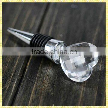 Imitation Custom Heart Crystal Wine Bollte Stoppers For Business Cooperation Gifts