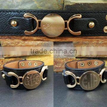 Monogram Wholesale Leather Bracelet