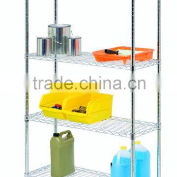 4 Tier Chrome Storage Shelf Cabinet