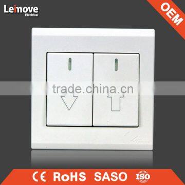 High Quality Frosted Faceplate PC White Two Gang One Way Swtich Two Gang Two Way Switch photo-2