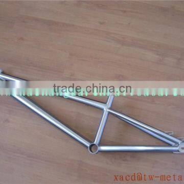 titanium BMX bike frame BMX FRAME with integrated head tube with handing brush finished