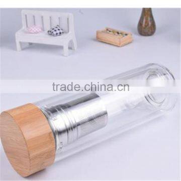 Drinking Glass Water Bottle With Stainless Steel Tea Filter, Borosilicate Water Bottle Glass 400ml photo-2