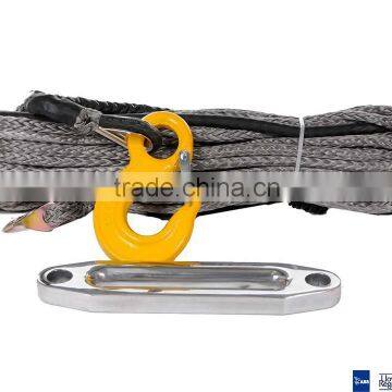 12mm x 30meters synthetic winch line uhmwpe fiber with hook & hawse fairlead