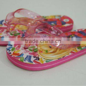 cartoon printed shoes,beach flip flop,children flip flop